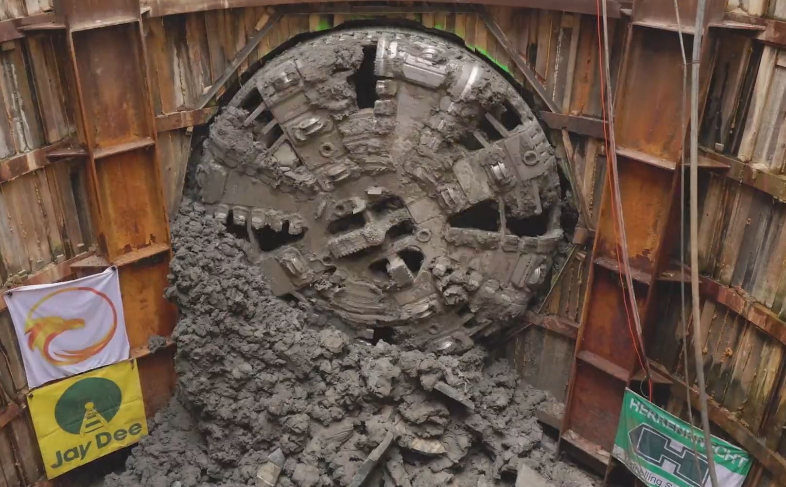 Tunnel Excavation has reached the Meyers Avenue Shaft!   (June 2023)